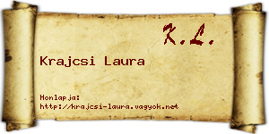 Krajcsi Laura névjegykártya